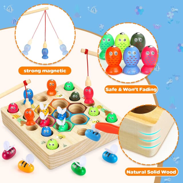 Thumbnail 2 de COOLJOY Magnetische Angelspiel Montessori 10 Teile