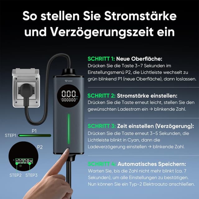 Thumbnail 5 de GONEO Typ 2 Ladekabel Schuko 3,68 kW