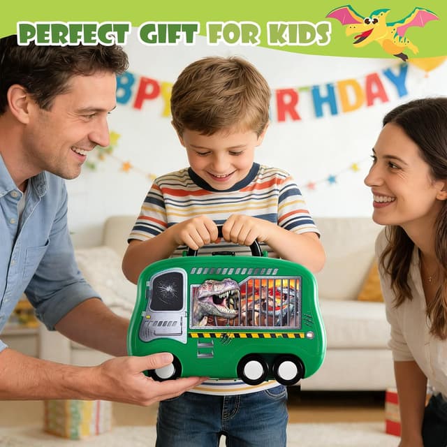 Thumbnail 6 de Crelloci Dinosaur Colour Dough Set (26 pcs) with Tools, Moulds and Portable Wheeled Case