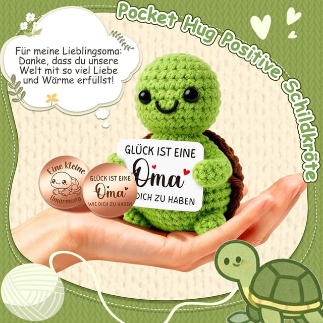 Detalle 1 de Giftota Oma Geschenk Pocket Hug Schildkröte