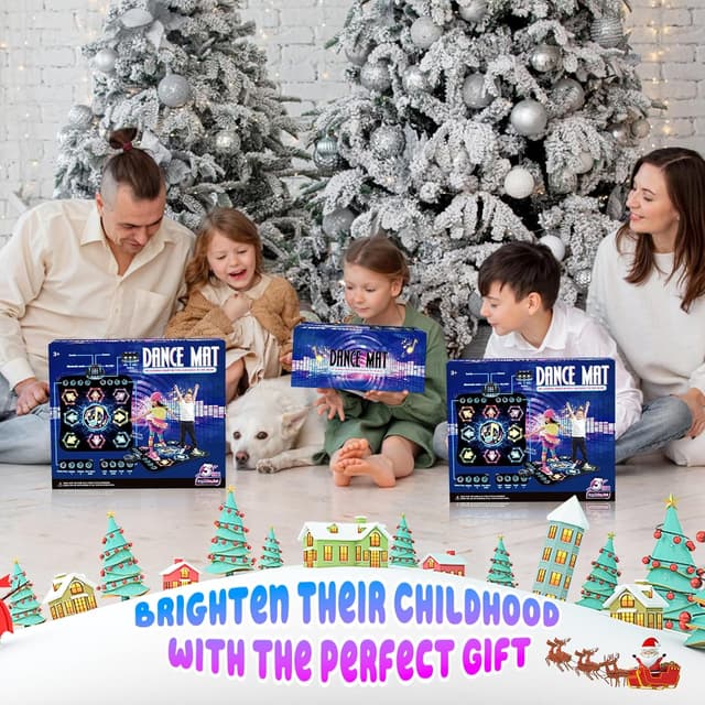 Detalle 2 de Surelect Dance Mat (2025) — Light-Up 8-Button Wireless Bluetooth Dance Pad for Kids (Ages 3–12)