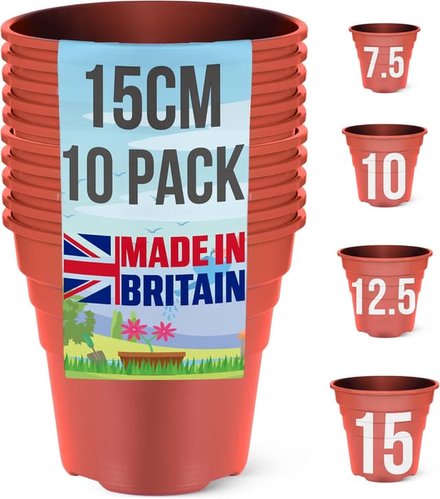 Detalle de Happy Pots 15cm Gloss Terracotta Pots