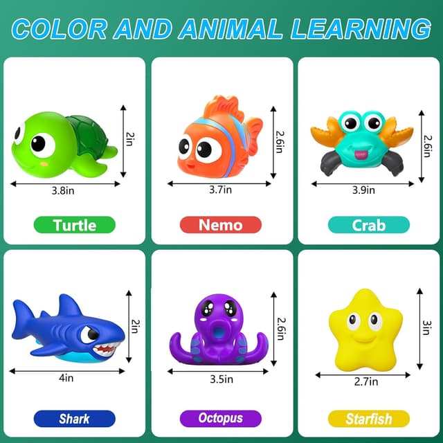 Detalle 2 de No Hole Mould Free Baby Bath Toys for Toddlers 1-3