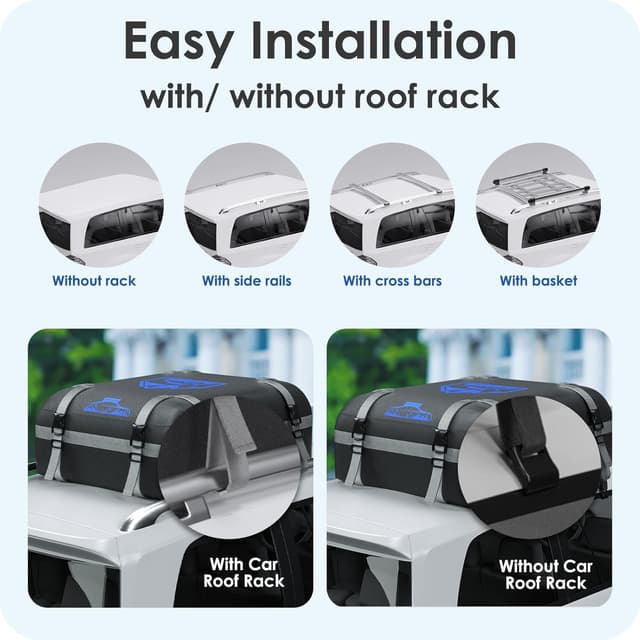 Thumbnail 4 de Rymopuey Roof Bag 20 cubic ft car roof box