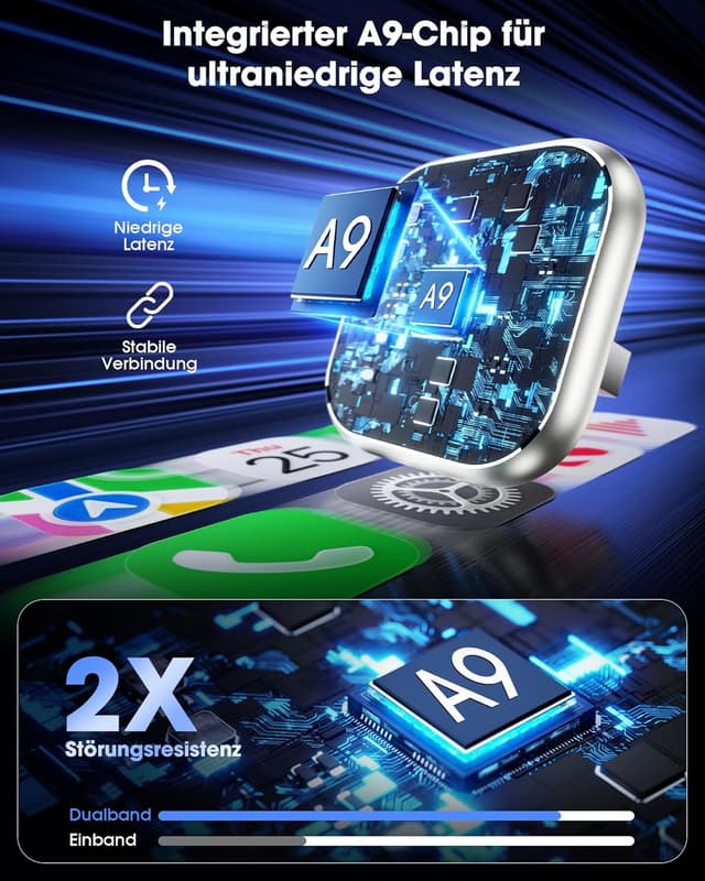 Detalle 2 de QINOJA Wireless CarPlay Adapter 5GHz