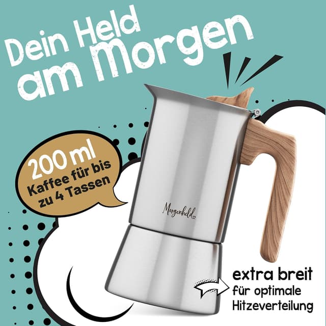 Thumbnail 1 de Morgenheld STYLE Premium Espressokocher 4 Tassen