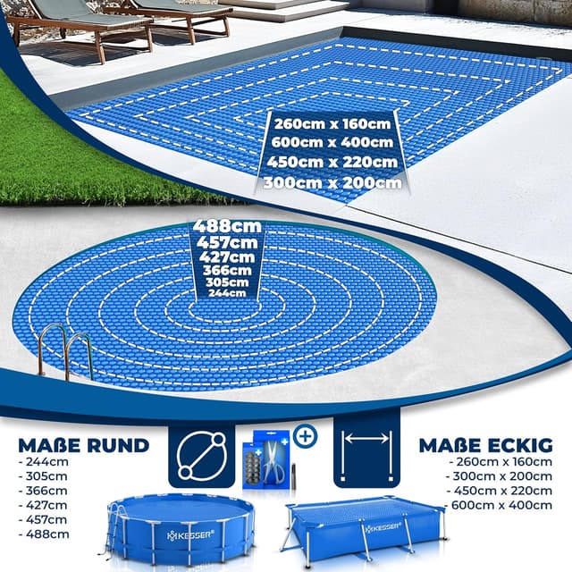 Thumbnail 7 de KESSER® Lona Solar para Piscina Redonda Ø 244 cm ☀