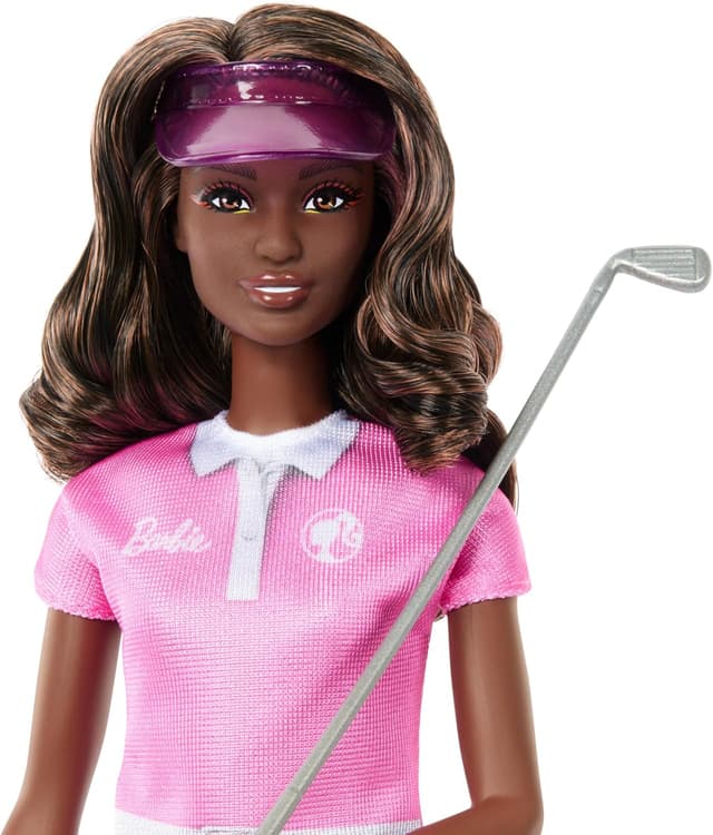 Detalle 2 de Barbie Golfista JCR69: Muñeca morena con accesorios de golf ⛳