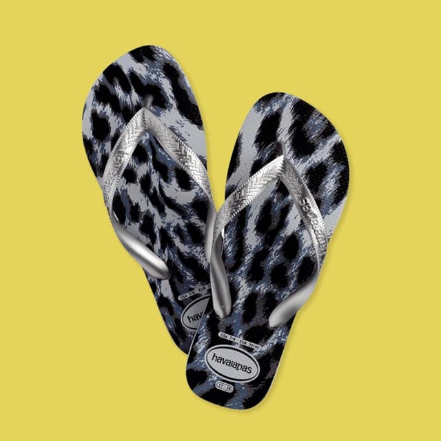 Detalle de Havaianas Top Animals : tongs femme confortables, légères et durables à motifs animaliers