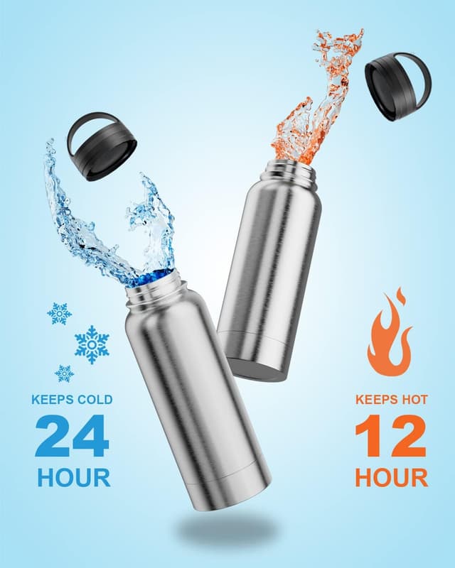 Detalle de Bottiglia d’acqua Sicura con scomparto nascosto e acciaio inox 1,18L