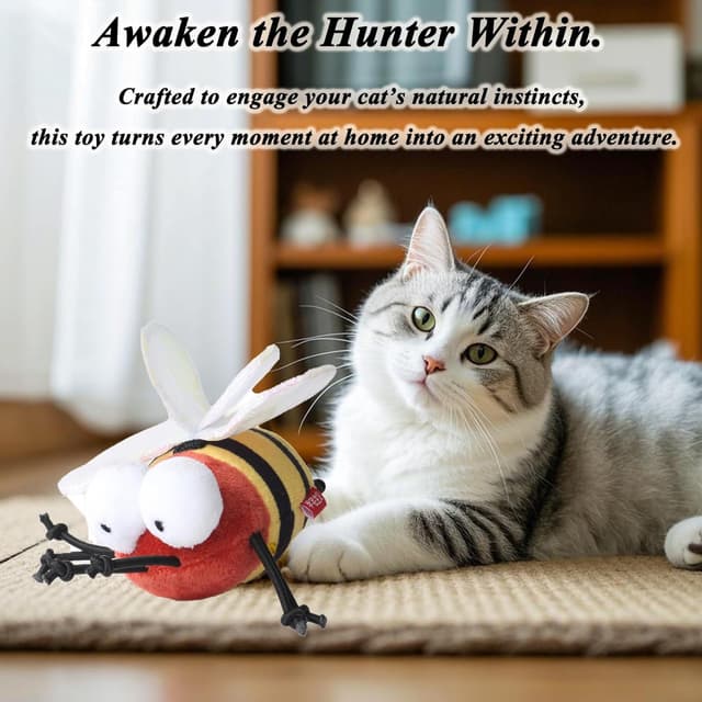 Detalle 2 de Interactive cat feather toy 14 x 7 x 4 cm