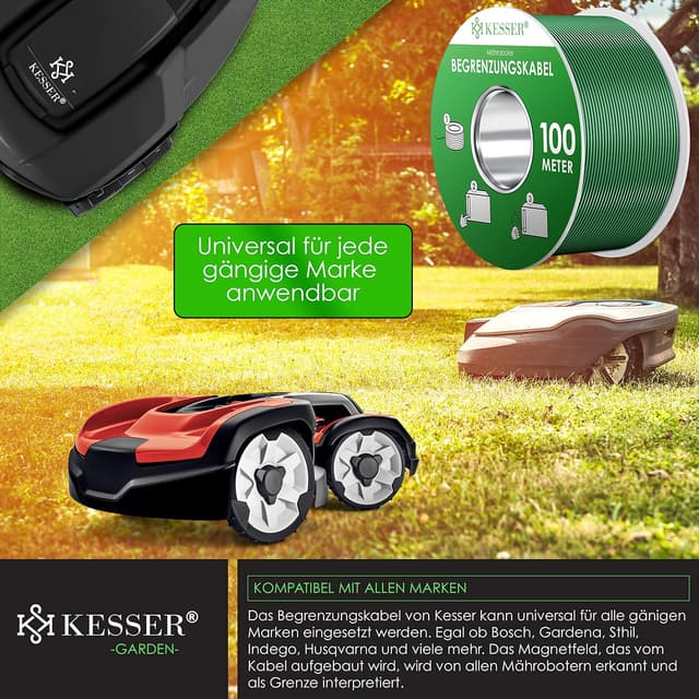 Thumbnail 4 de KESSER® Cable de limitación 100 m con estacas y conectores 🤖
