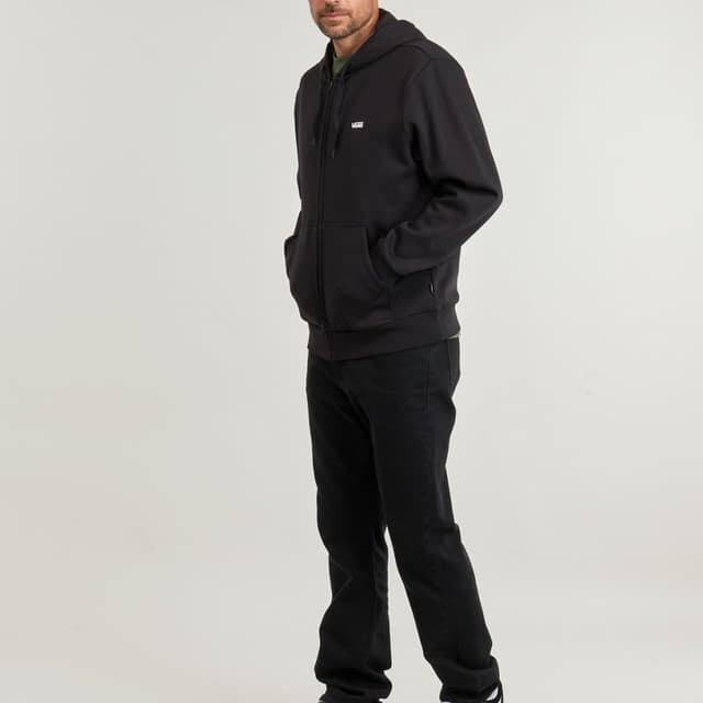 Detalle de Felpa con cappuccio Vans Left Chest FZ Po da uomo, vestibilità classica