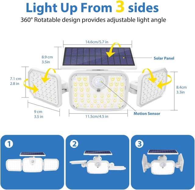 Detalle de Peasur Solar Security Light 1000 lumens