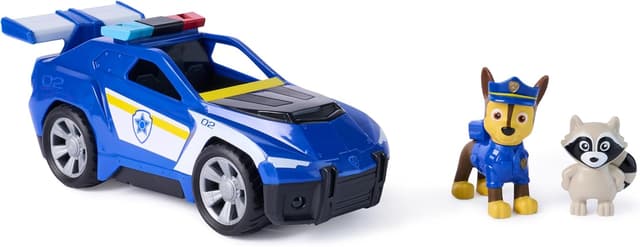 Detalle 2 de Paw Patrol Search & Rescue Chase Rescue Cruiser Vehicle with 2 Figures (Pull-Back Action) – Kids Toy for Ages 3+