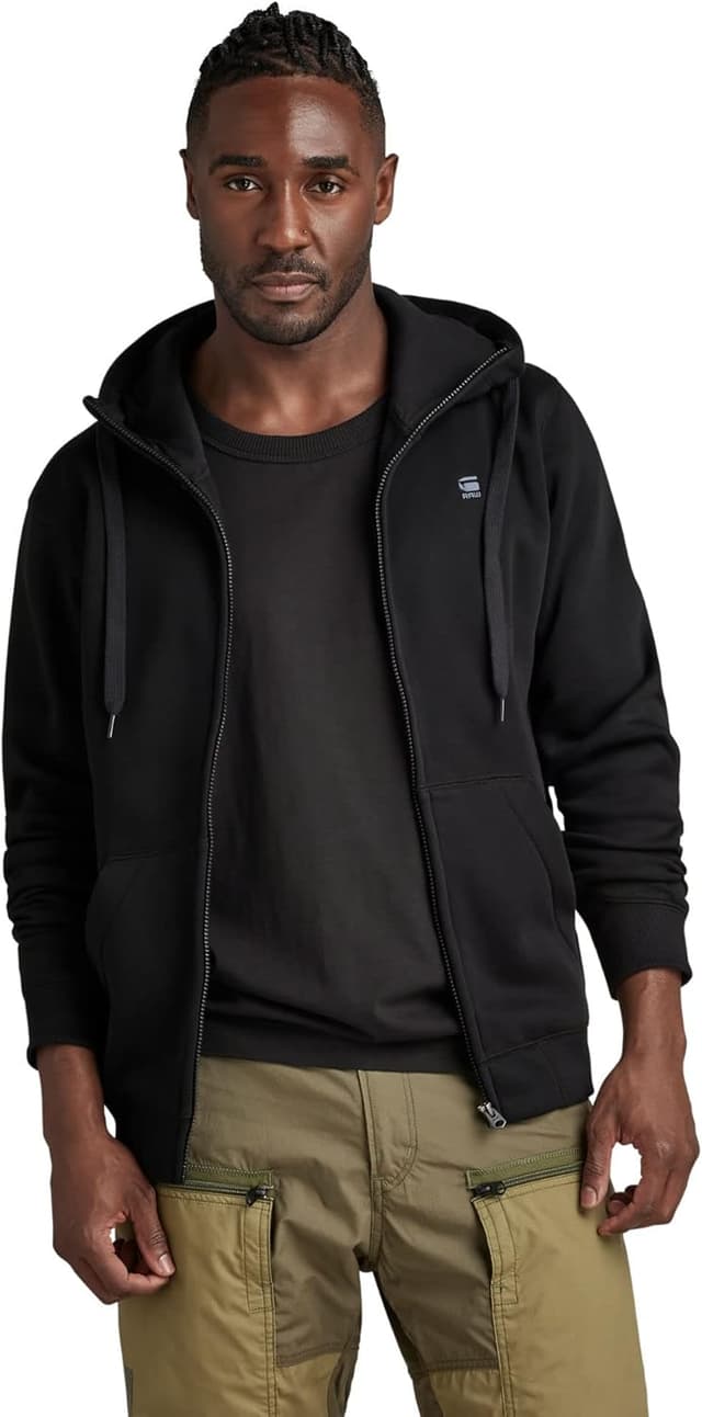 Detalle de G-STAR Herren Premium Core Hooded Sweatshirt mit Reißverschluss