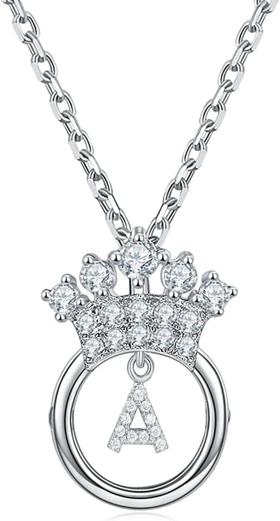 Thumbnail 6 de Zelnff Kronen-Herz Halskette mit Initiale