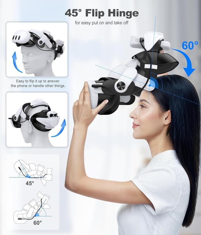 Thumbnail 4 de Meta Quest Enhanced Digital Power Head Strap 7500mAh