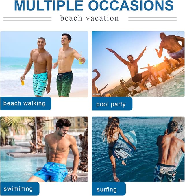 Detalle 2 de APTRO Men’s 9" Quick-Dry Swim Trunks (Big & Tall) with UPF 50+