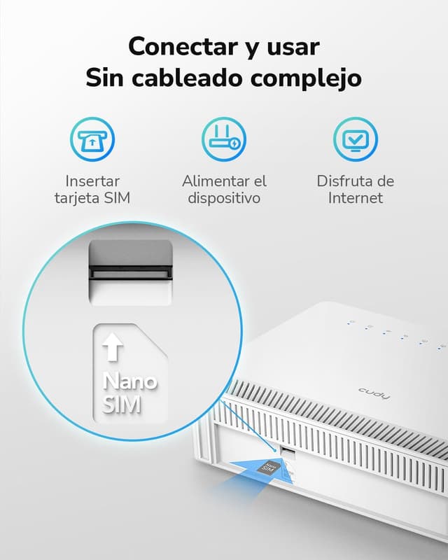 Thumbnail 2 de Cudy LT500E 4G LTE Router WiFi AC1200 con VPN y Antenas