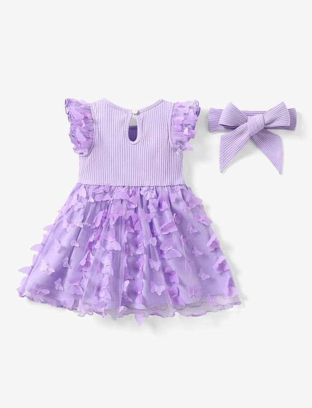 Thumbnail 4 de PatPat Robe Tulle bébé manches longues 🎀