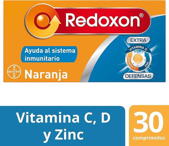 Detalle 2 de REDOXON Vitamina C Efervescente 🍊 - 30 Comprimidos, 1 Mes