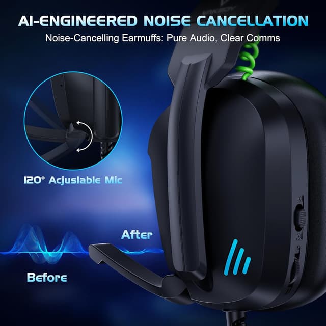 Thumbnail 4 de Vakedy HW11 noise‑cancelling gaming headset