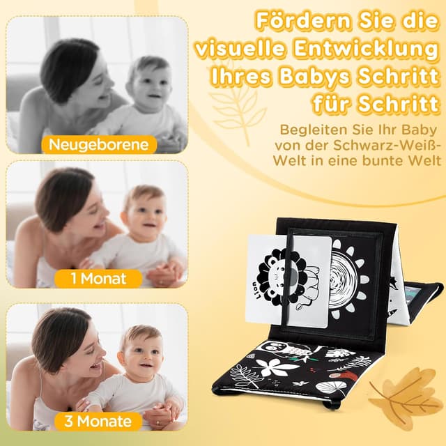 Thumbnail 1 de URMYWO Kontrastkarten Baby Schwarz Weiß