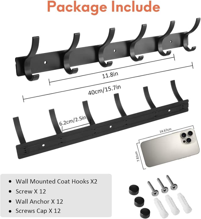 Thumbnail 1 de Optish Coat Rack 2-Pack wall hooks 🪝