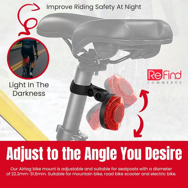 Detalle de Airtag bike reflector tracker IP67