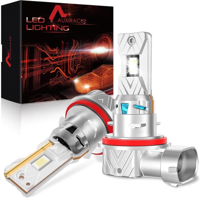 Detalle de AUXIRACER H11 LED 30000LM 6500K bianco freddo (H11/H9/H8) 12V, plug and play, confezione da 2 lampadine