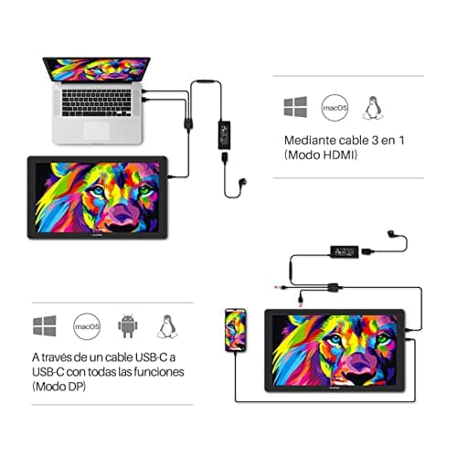 Thumbnail 6 de HUION Kamvas 22 Plus 🖥️ Tableta Gráfica con Pantalla 21.5"