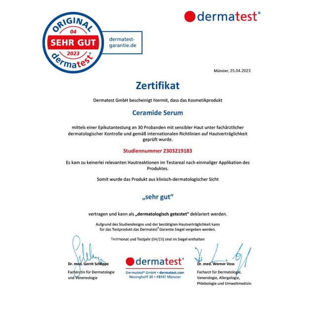 Detalle de junglück JUNGLÜCK Ceramide Serum (vegan) – nährendes Gesichtsserum gegen trockene, gereizte Haut & Rötungen