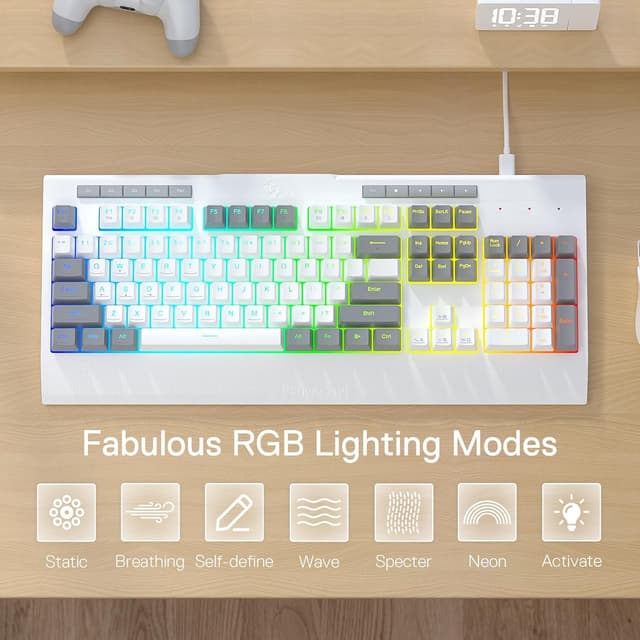 Thumbnail 6 de Redragon K525 RGB Backlit Membrane Gaming Keyboard with Multimedia Keys and Macro Controls