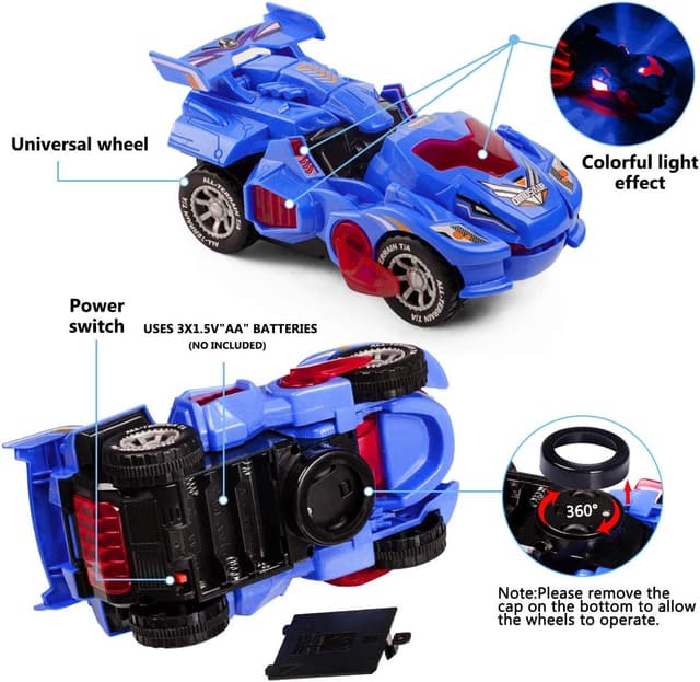 Thumbnail 3 de Highttoy Dinosaurier-Transformator: automatisch verformendes Dino-Auto mit Lichtern und Musik (ab 3 Jahren, blau)