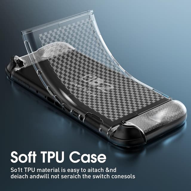 Thumbnail 1 de HEYSTOP Carcasa para Nintendo Switch 2, Funda Protectora Transparente de TPU Suave Acoplable para Nintendo Switch 2 Joycon Grips con Protector de Pantalla de Vidrio Templado y 6 Tapas para Joysticks