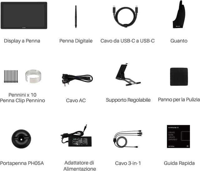 Thumbnail 6 de HUION Kamvas 22 Plus tavoletta grafica con schermo laminato da 21,5