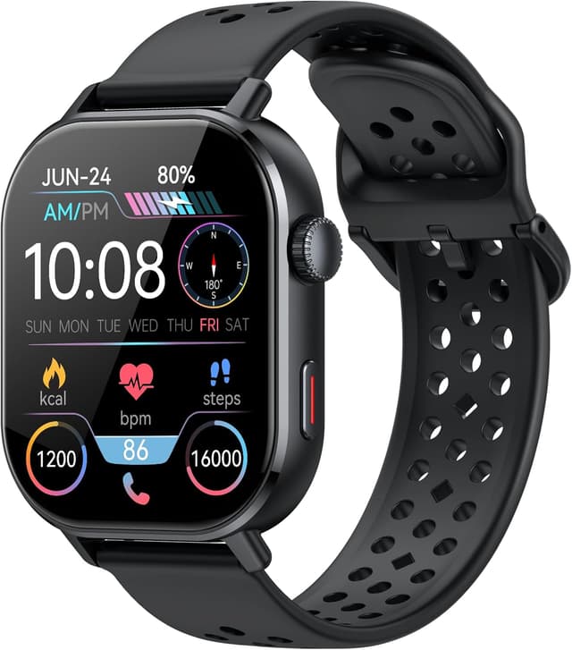 Detalle de Montre GPS connectée Homme/Femme AMOLED 2,06" – Étanche 5 ATM avec appels Bluetooth et suivi santé
