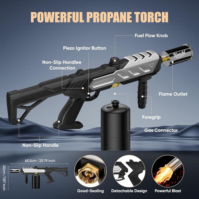 Detalle 2 de KOACKL Powerful Propane Torch with Adjustable Flame