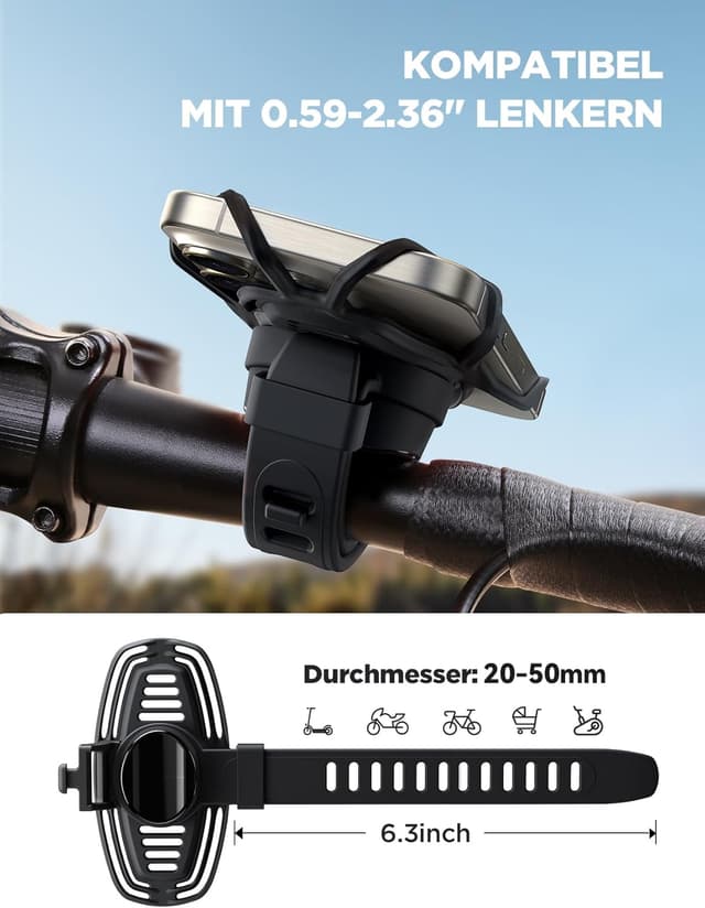 Thumbnail 5 de JOYROOM Handyhalterung Fahrrad 360° für 4,0–7,2 Zoll