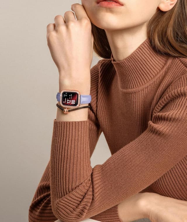 Detalle de Leather strap for Apple Watch 46mm