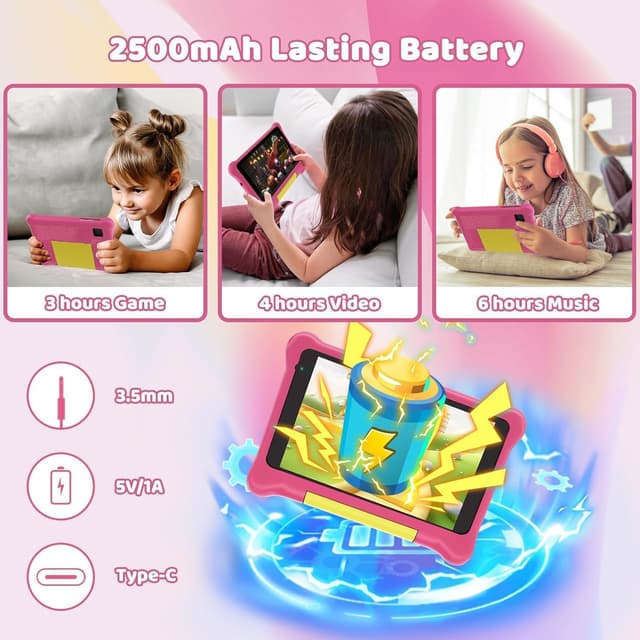 Detalle de Whitedeer Kids Tablet 7 inch Android 13