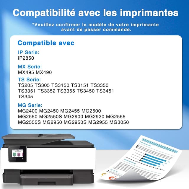 Detalle de Lot de 2 cartouches Starink PG-545/CL-546 XL compatibles Canon (1 noire + 1 couleur) pour Pixma et Maxify