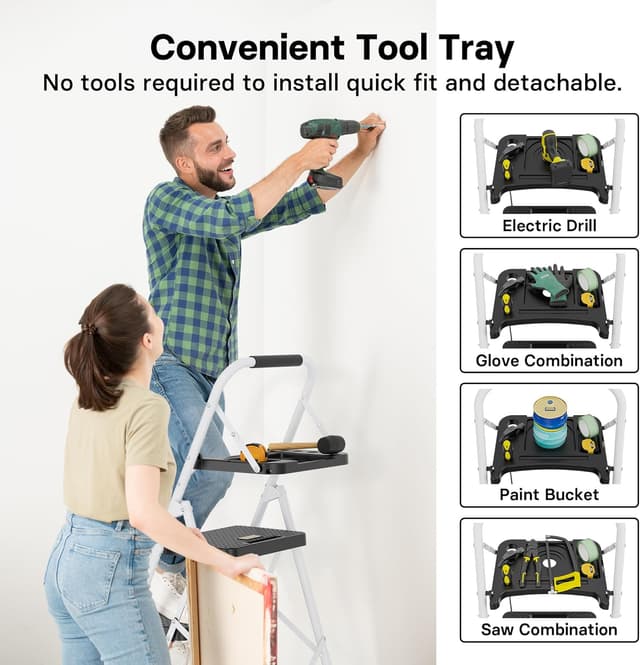 Detalle de BONTEC 4 Step Ladder 150 kg capacity 🚪