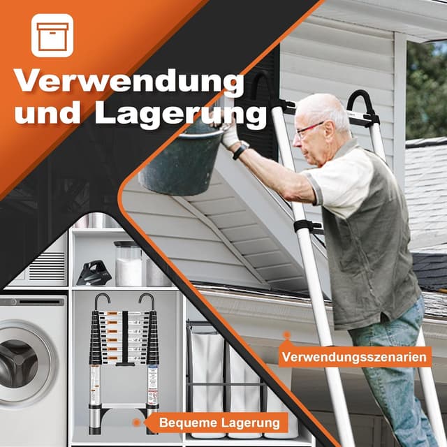 Thumbnail 6 de HBTower 3,8 m Teleskopleiter aus Aluminium