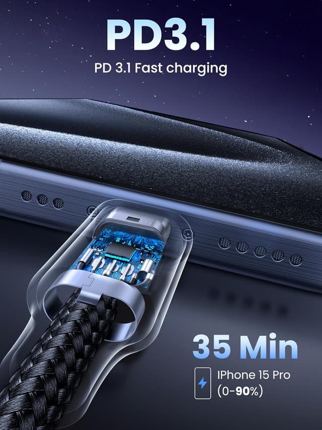 Detalle de UGREEN 240W USB C Charger Cable 2M