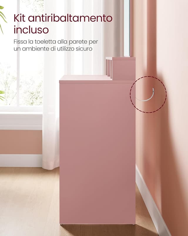 Detalle 1 de VASAGLE KAILYN toeletta con specchio