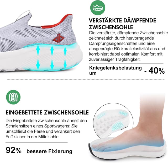 Detalle 1 de JACKSHIBO Slip-in Schuhe mit Memory Foam