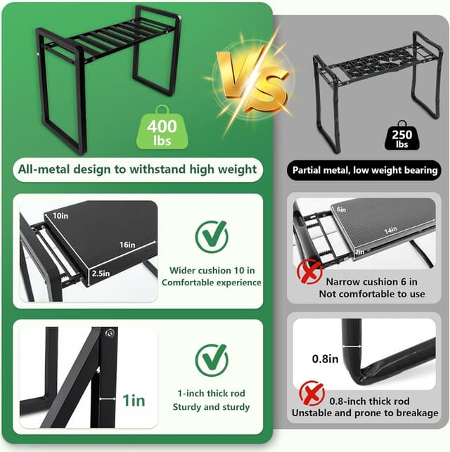 Thumbnail 3 de Seasky Foldable Garden Kneeler Seat 400 lb
