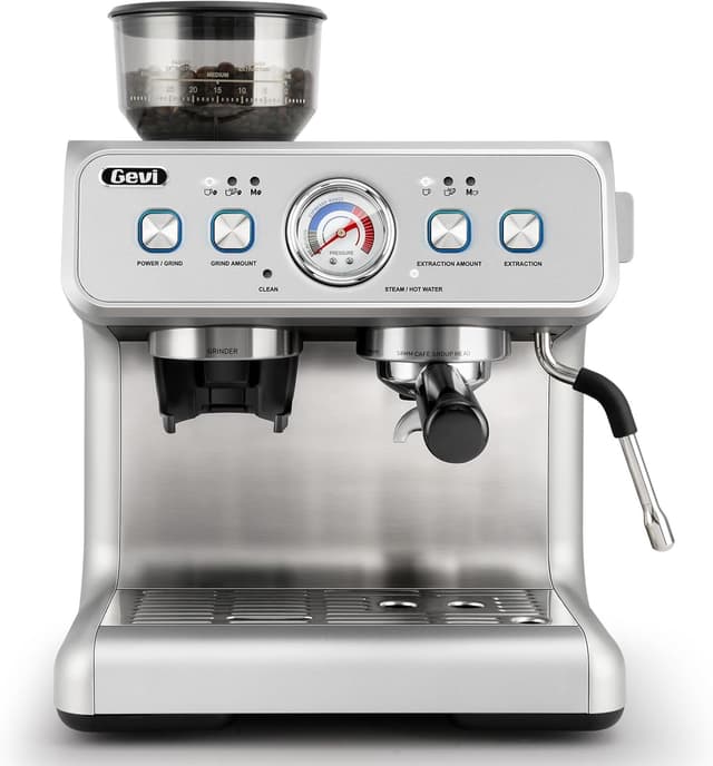 Imagen de Gevi Dual Boiler Espresso Machine with Built-in Grinder 58mm en OfertitasTOP